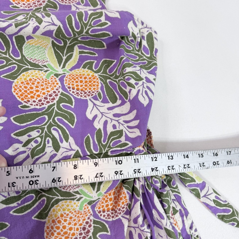 Pataloha Patagonia Dress Womens 8 Tropical Floral Smocked Cotton Midi Sundress - Picture 5 of 12